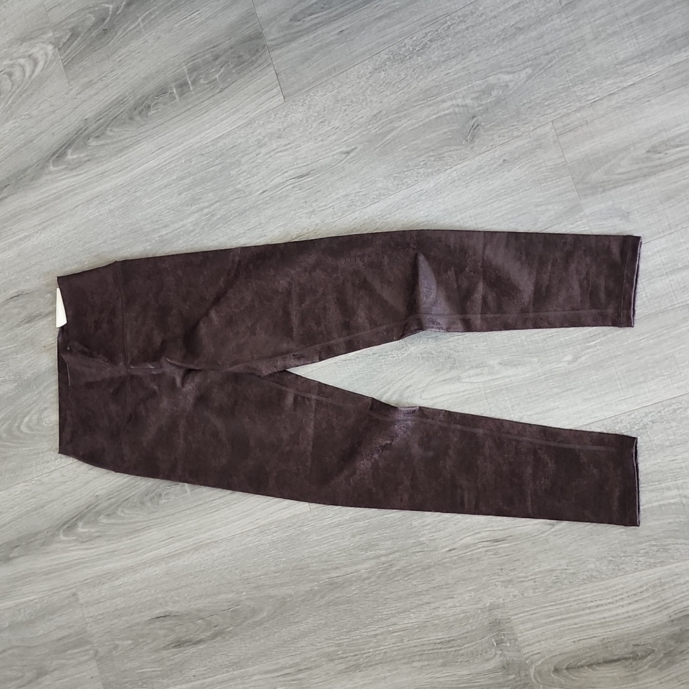 NWT Aerie Offline  Brown Faux Leather Crackle leggings